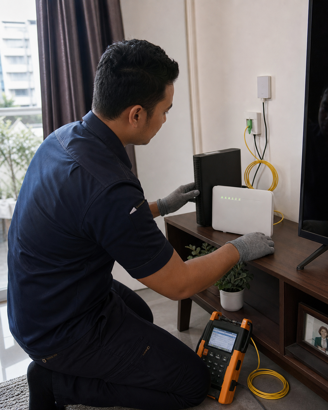 Pemeriksaan router dan ONU